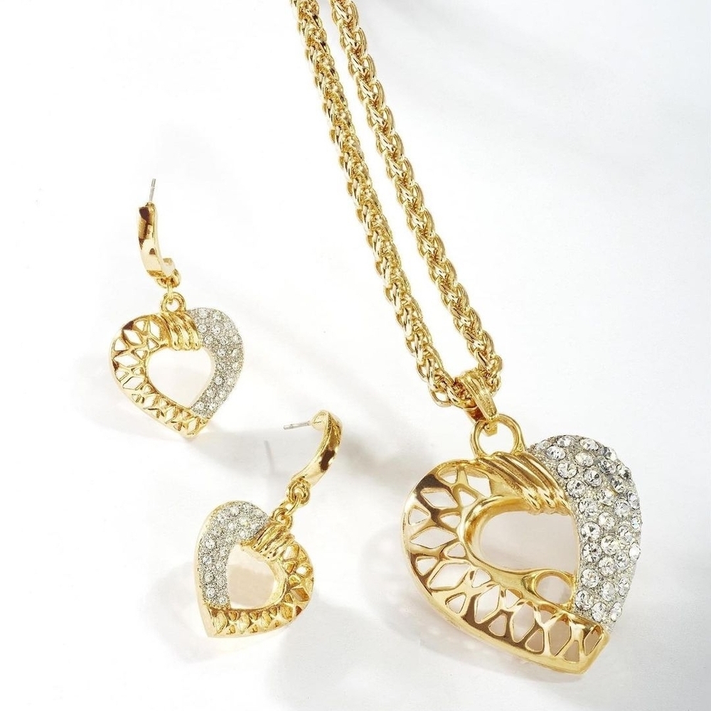 Annie Gold and Silver Heart Necklace